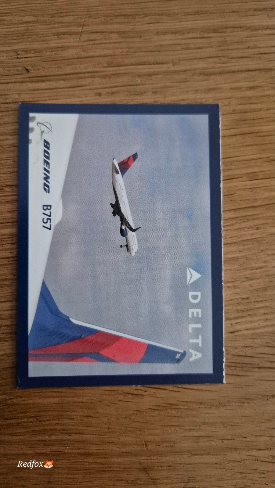 Delta Airlines Boeing B757 Verzamelkaart, Ophalen of Verzenden, Gebruikt, Kaart, Foto of Prent