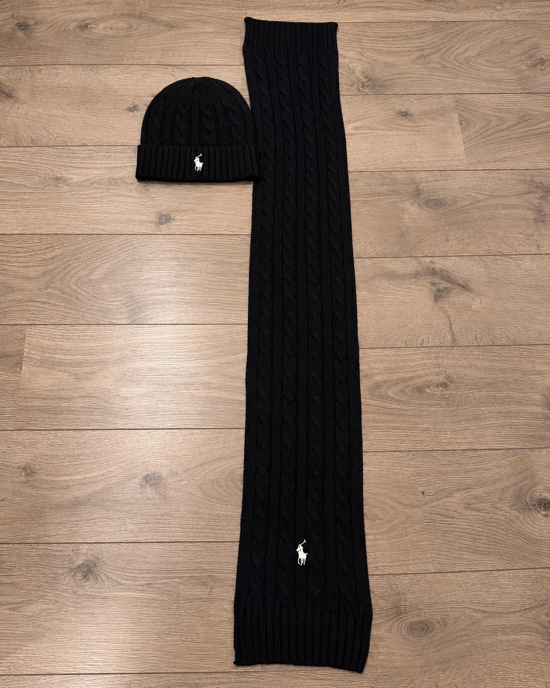 Ralph Lauren muts & sjaal set – winter – unisex, Ophalen of Verzenden, Zo goed als nieuw
