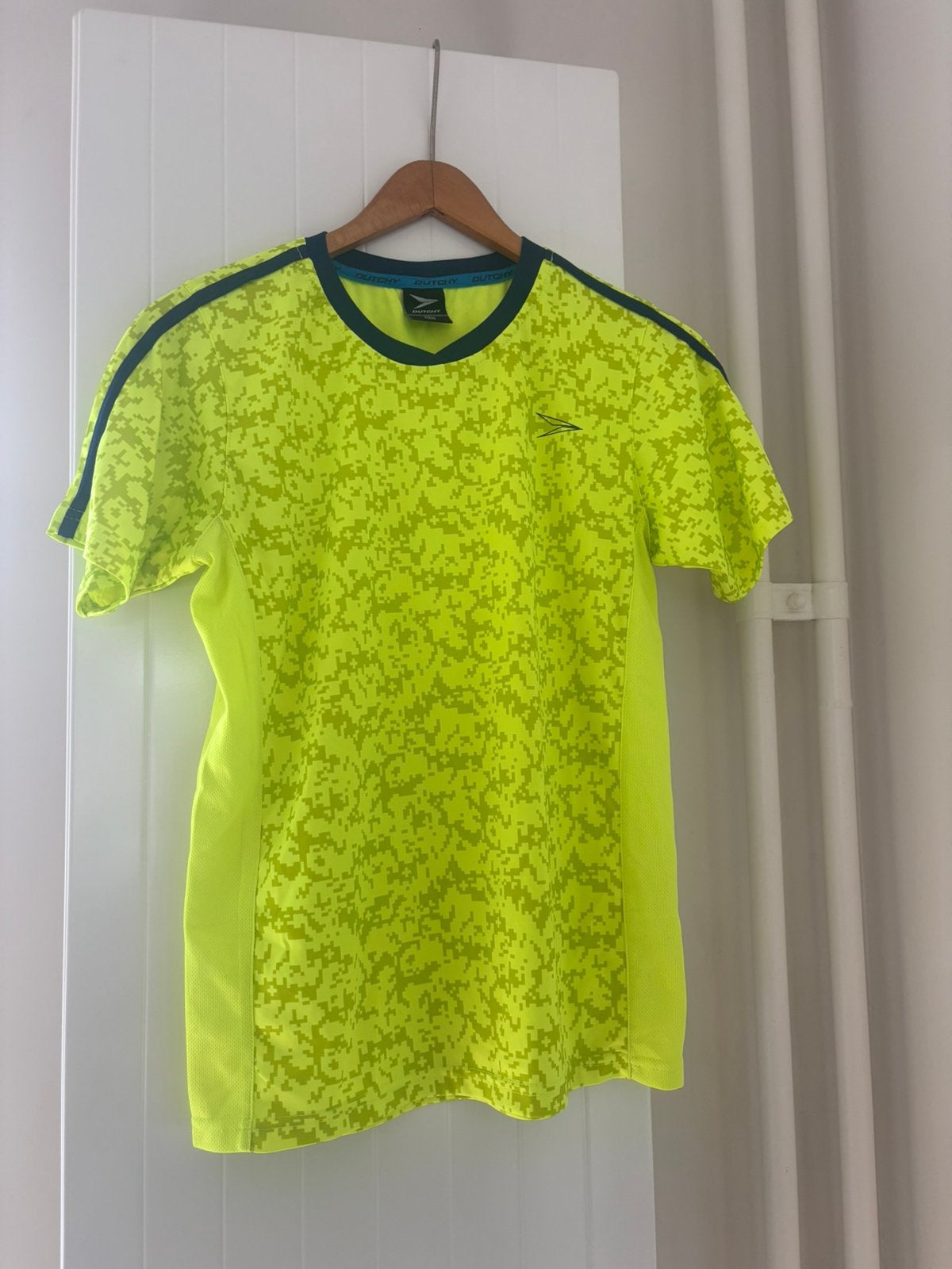 Geel / groen sportshirt neon geel Dutchy  – maat 152 Tshirt, Ophalen of Verzenden