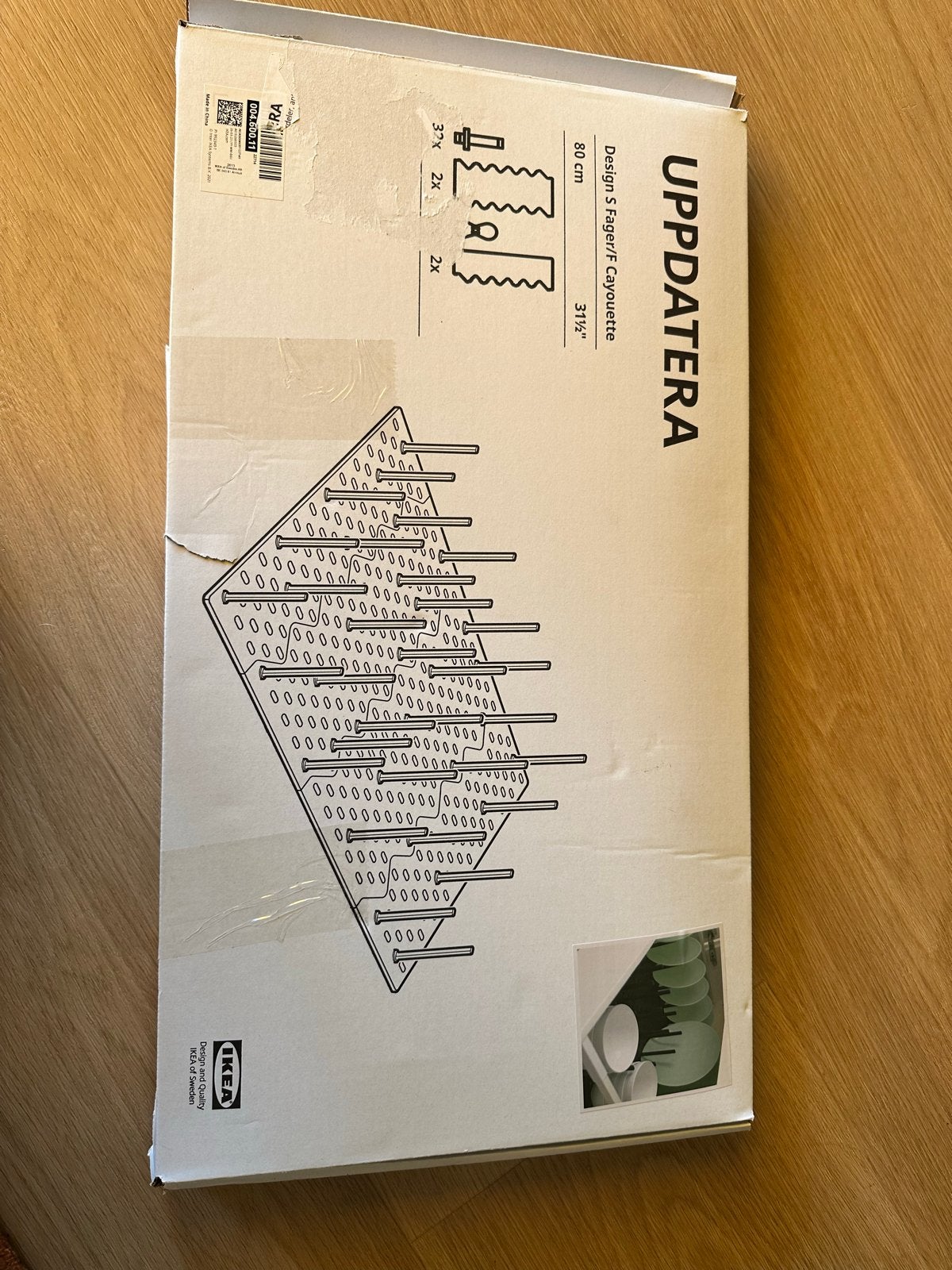 IKEA UPPDATERA Bordenrek - 80 cm - Nieuw in doos, Ophalen, Bordenrek, IKEA, Nieuw