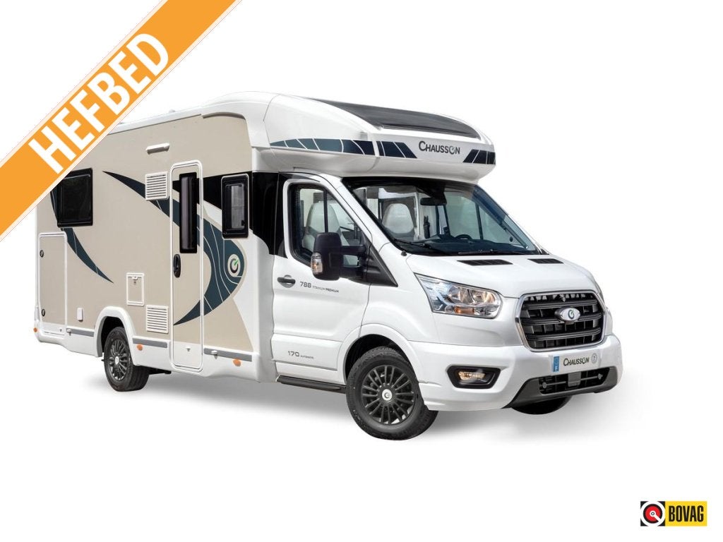 Chausson Titanium Premium 788 face to face + slaapkamer, Caravans en Kamperen, Campers, Automaat, Ringverwarming, Ford, 7 tot 8 meter