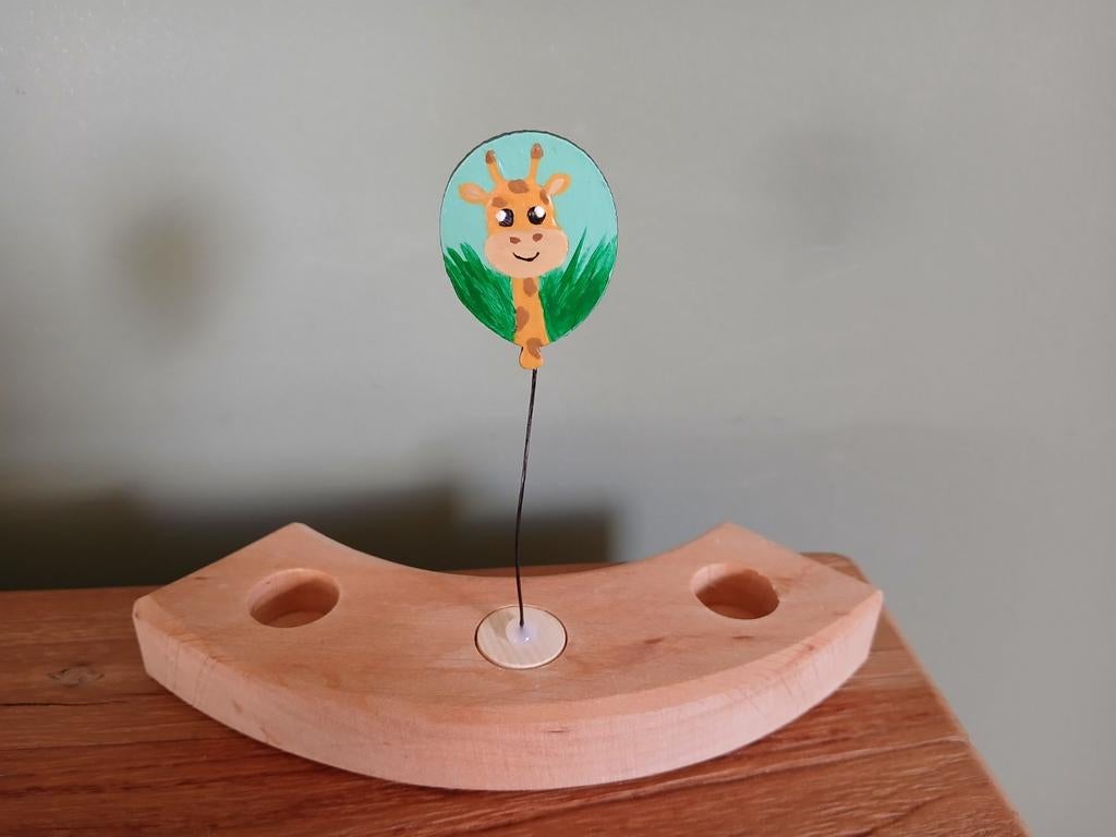Jaarring steker ballon giraf, Ophalen of Verzenden