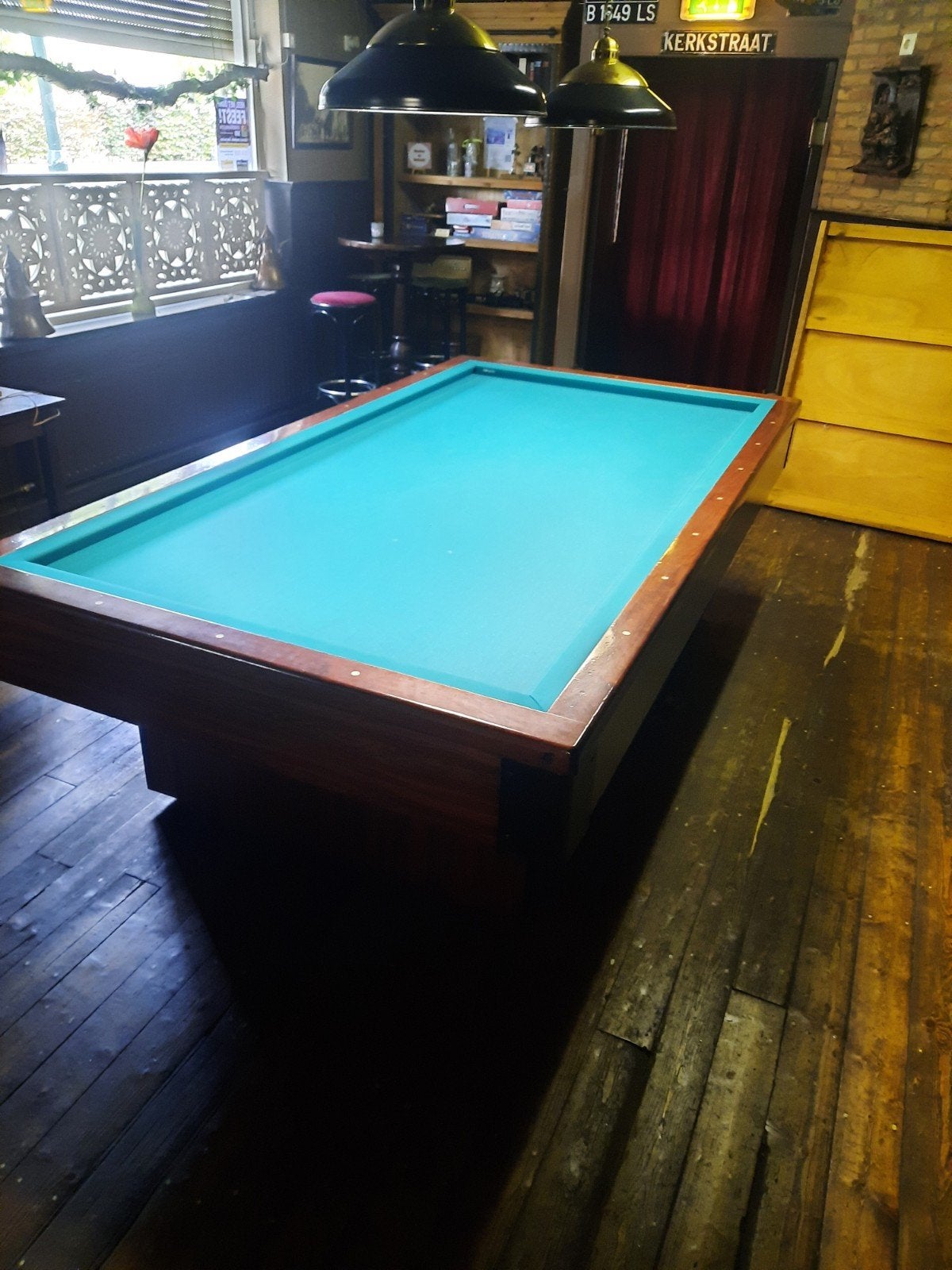 Biljarttafel met verwarming en accessoires, Ophalen, Gebruikt, Biljarttafel