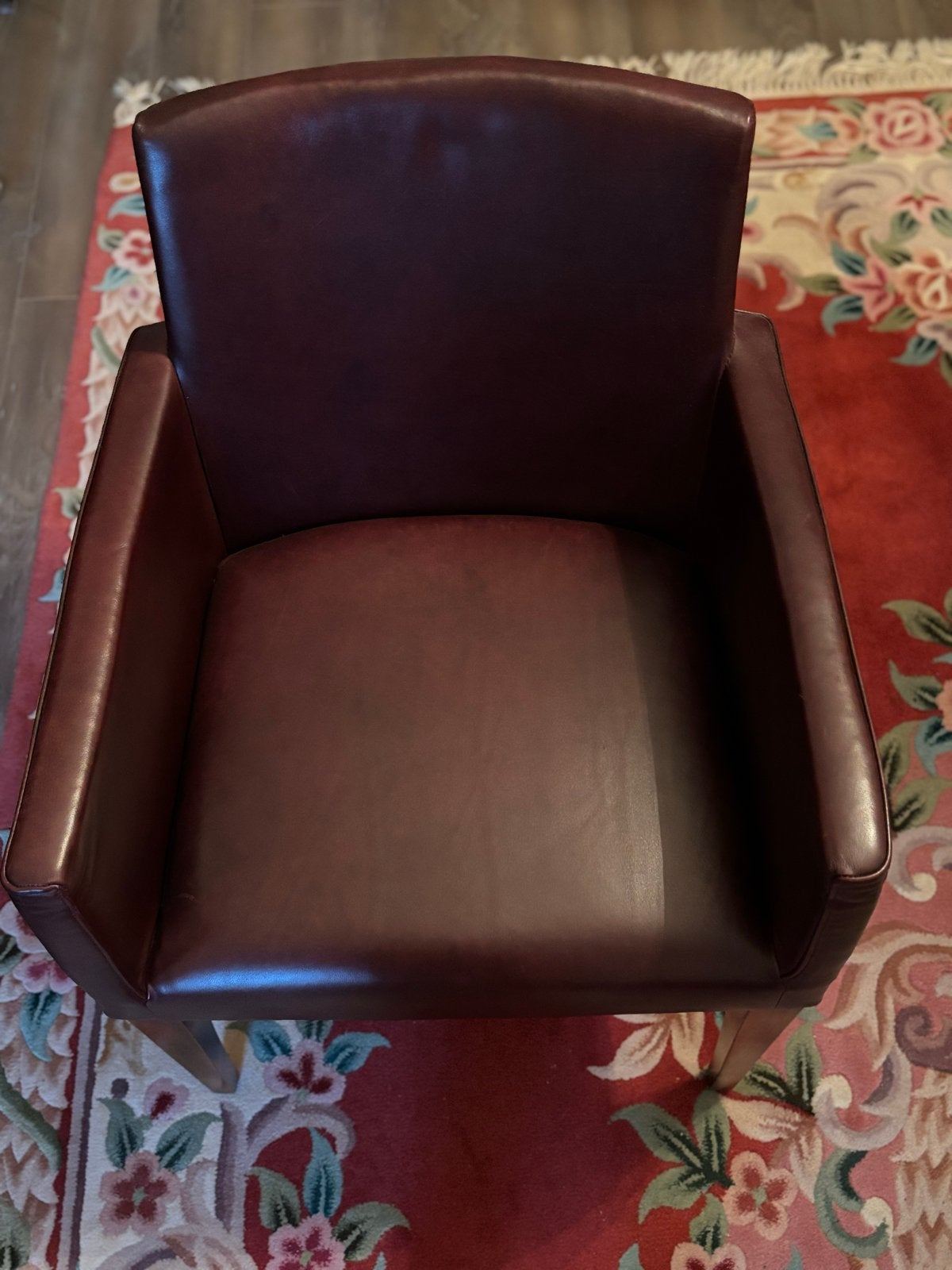 Leren fauteuil - Bruin, Huis en Inrichting, Stoelen, Bruin, Leer, Ophalen of Verzenden, Zo goed als nieuw