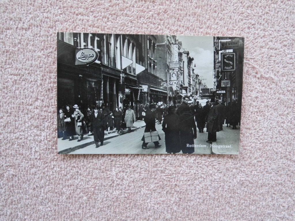 Oude ansichtkaart Rotterdam Hoogstraat, Ophalen of Verzenden, Voor 1920, Ongelopen, Zuid-Holland
