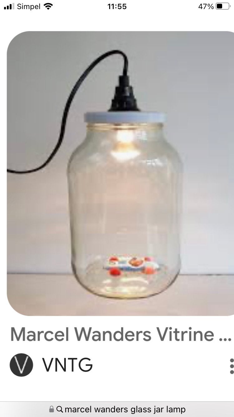 Marcel Wanders 2 glazenpot glass jar lampen nieuw in doos, Ophalen of Verzenden, Nieuw, Glas