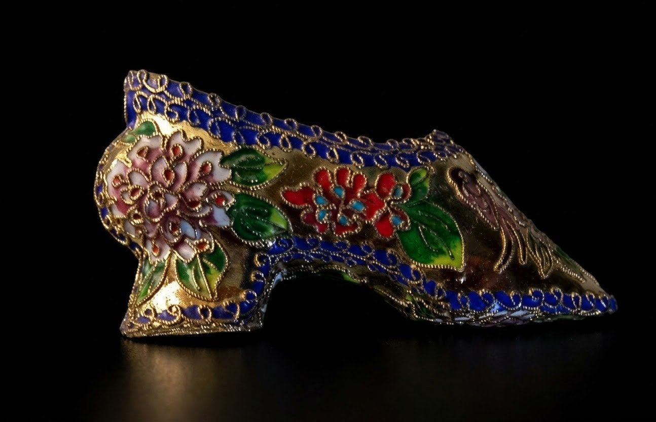 Cloisonné schoentje, Ophalen of Verzenden
