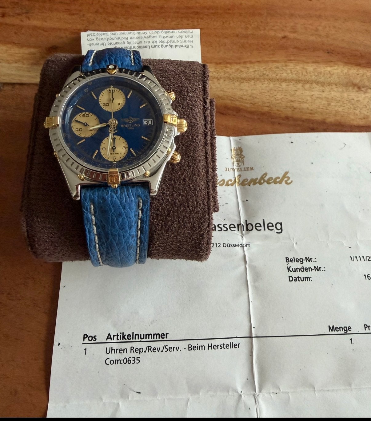 Breitling Chronomat automatic chrono, Ophalen of Verzenden, Zo goed als nieuw, Goud, Breitling