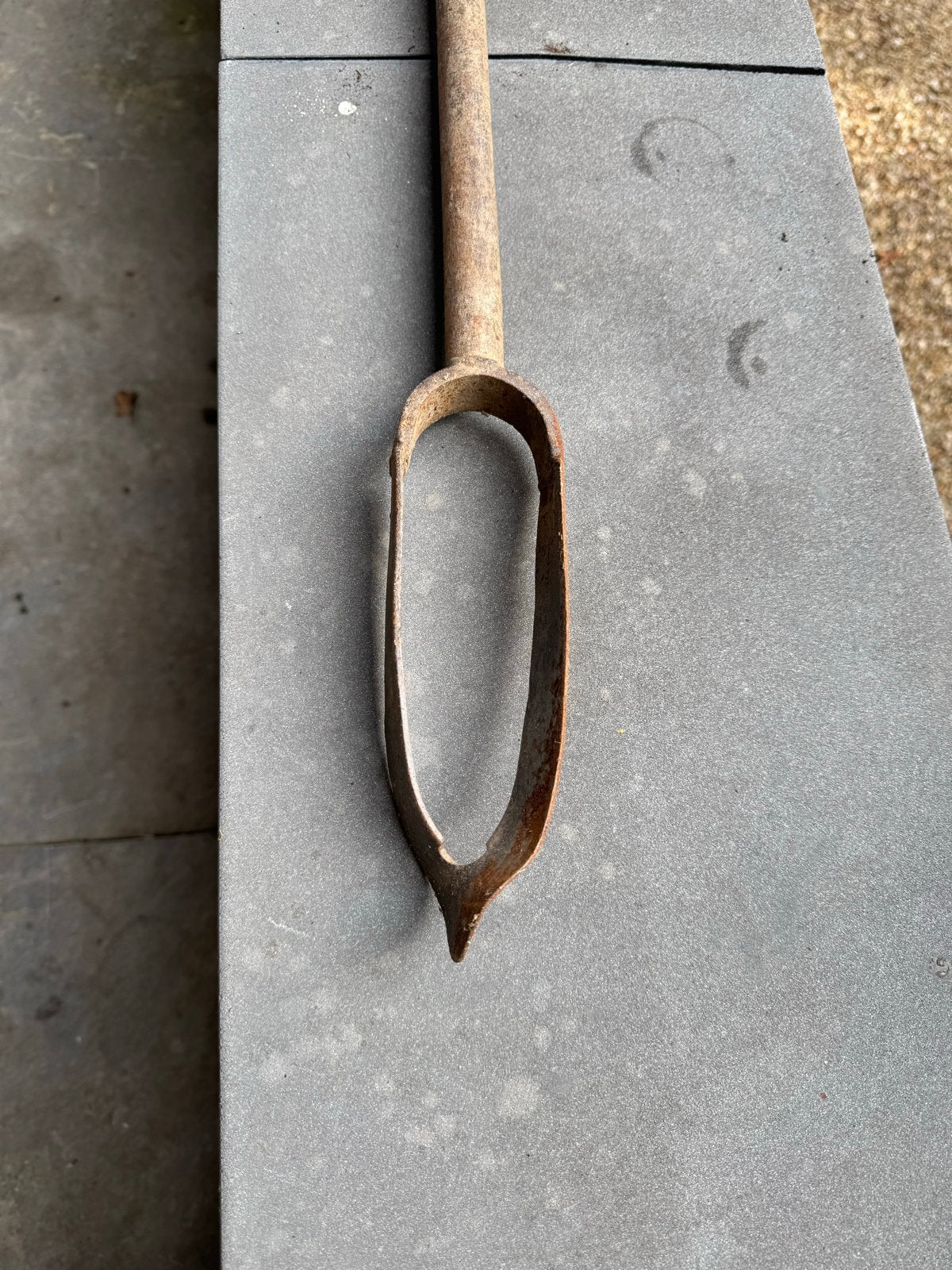 Oude grondboor met T-handvat, Ophalen of Verzenden, Gebruikt, Grondboor