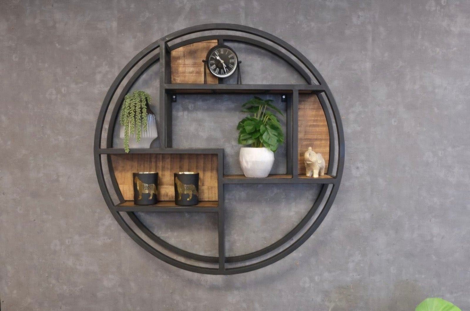 Rond Wandrek met Houten Planken, Ophalen, Zo goed als nieuw