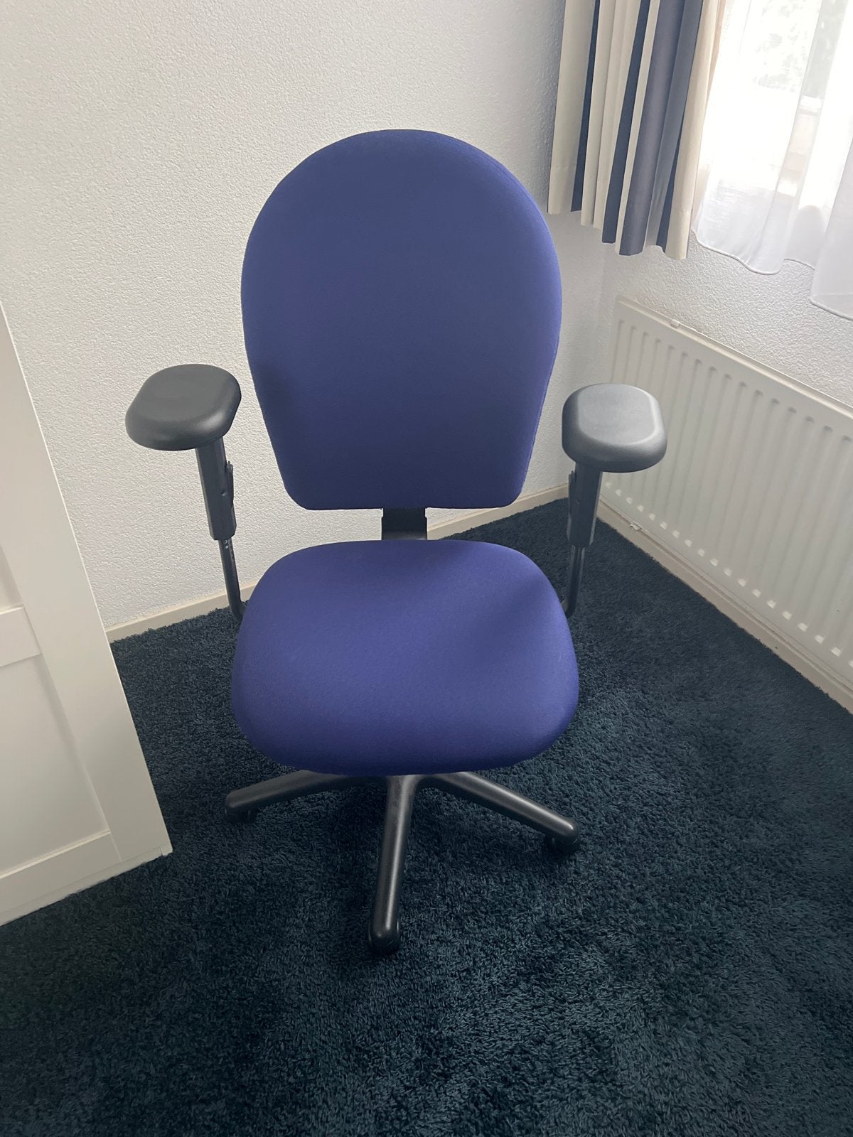 Bureaustoel - Onbeschadigd en zeer netjes, Ophalen, Zo goed als nieuw, Blauw, Bureaustoel