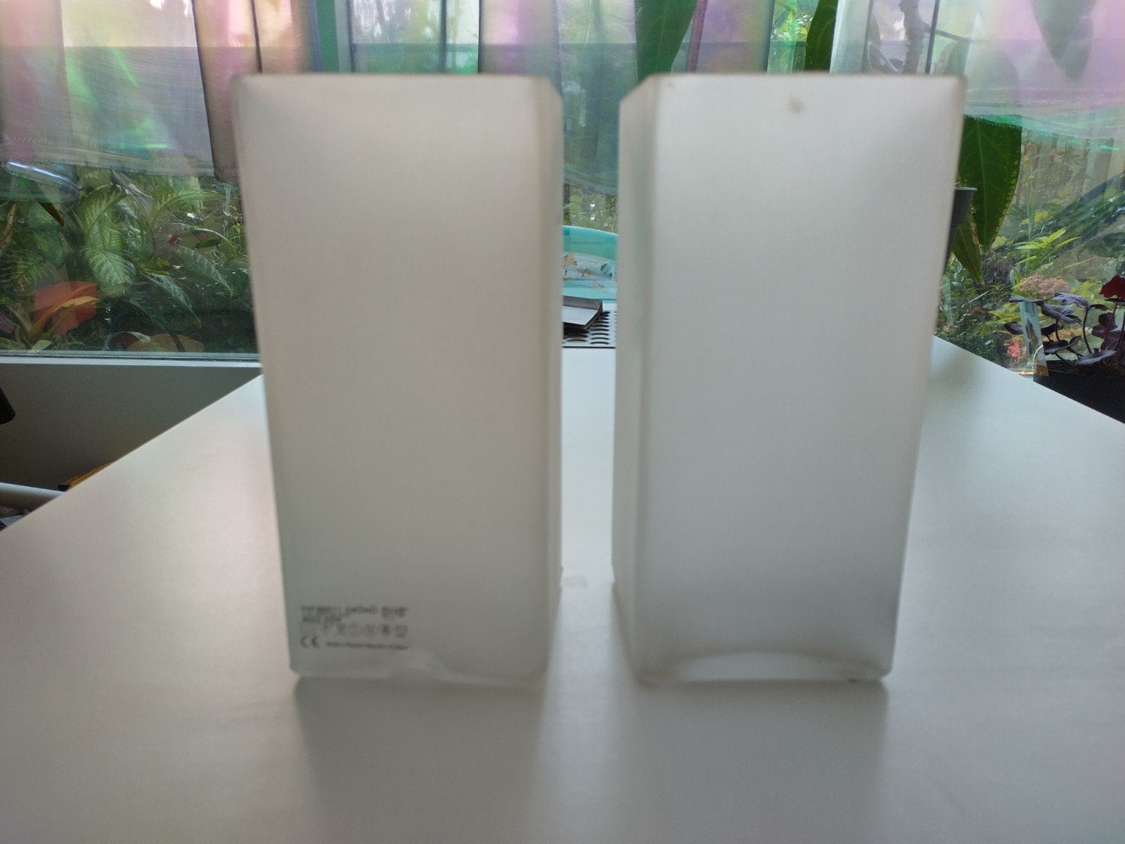 2x IKEA GRÖNÖ lampen GRATIS - Glazen kubus tafellamp, Ophalen, Gebruikt, Overige lichtkleuren, Overige typen