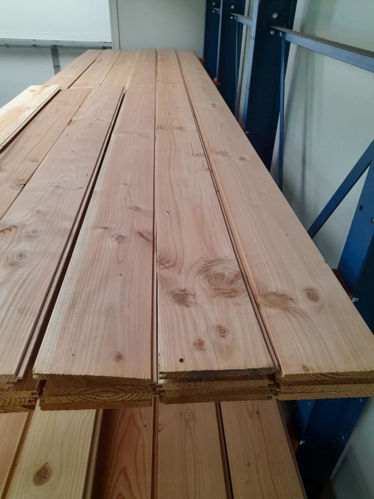 Nieuwe Douglas planken veer en groef - 17,5cm x 1,8cm, Ophalen, Minder dan 25 mm, Nieuw, Plank