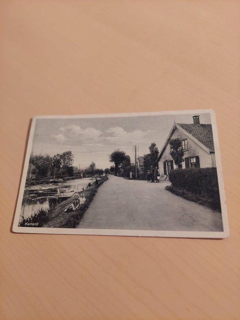 kamerik aan water met kids, Ophalen of Verzenden, 1920 tot 1940, Gelopen, Stad of Dorp