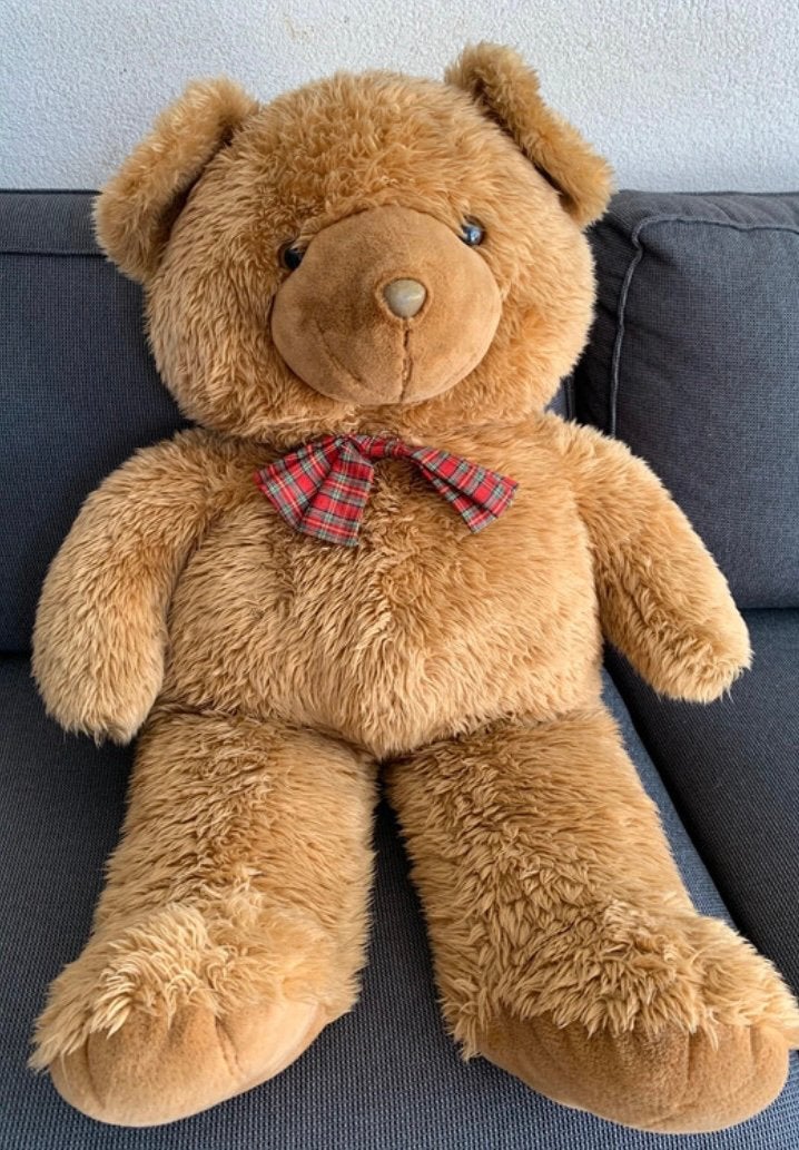 Grote knuffel beer van 1 meter lang, Ophalen of Verzenden, Zo goed als nieuw, Stoffen beer, Overige merken