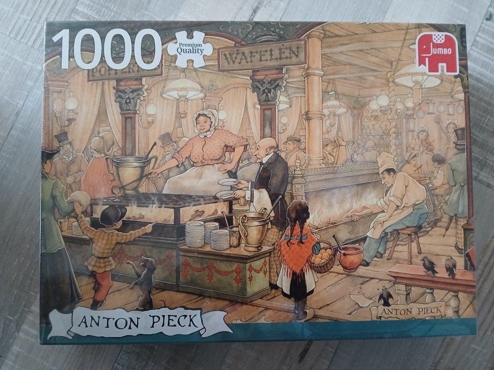 Anton Pieck puzzel de Poffertjeskraam, Hobby en Vrije tijd, Ophalen of Verzenden, 500 t/m 1500 stukjes, Nieuw