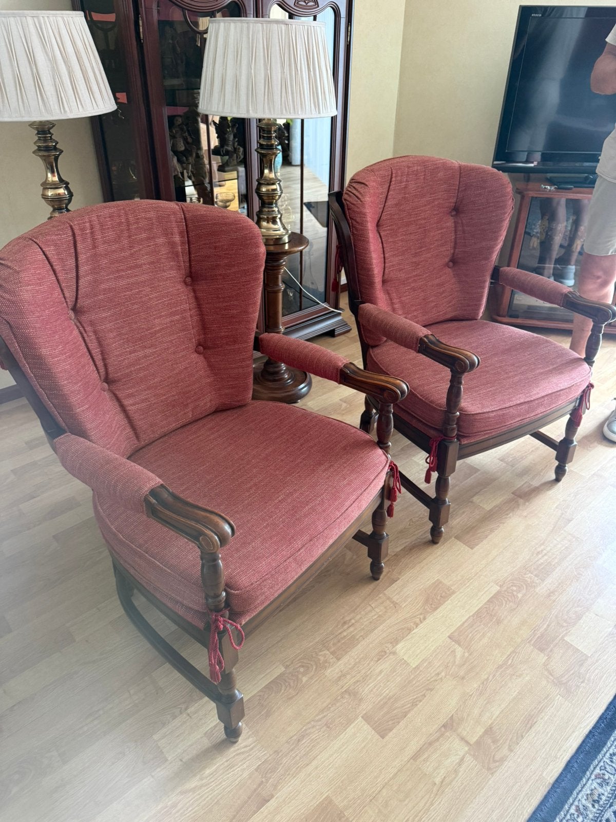 Fauteuils 2, Huis en Inrichting, Ophalen, Gebruikt, Minder dan 75 cm, Stof
