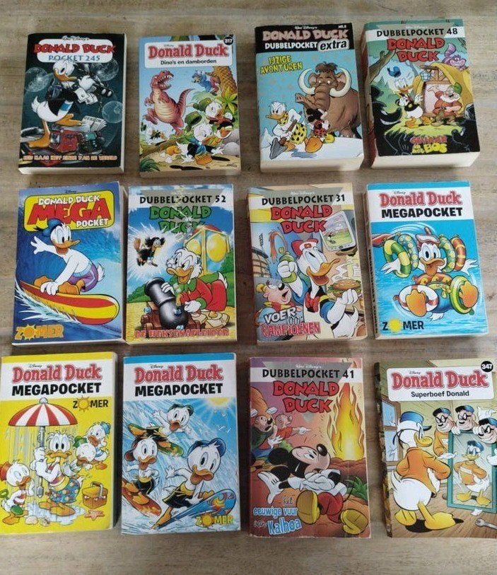 Donald Duck Pocket en Megapocket collectie 12 stuks, Meerdere stripboeken, Ophalen of Verzenden, Gelezen