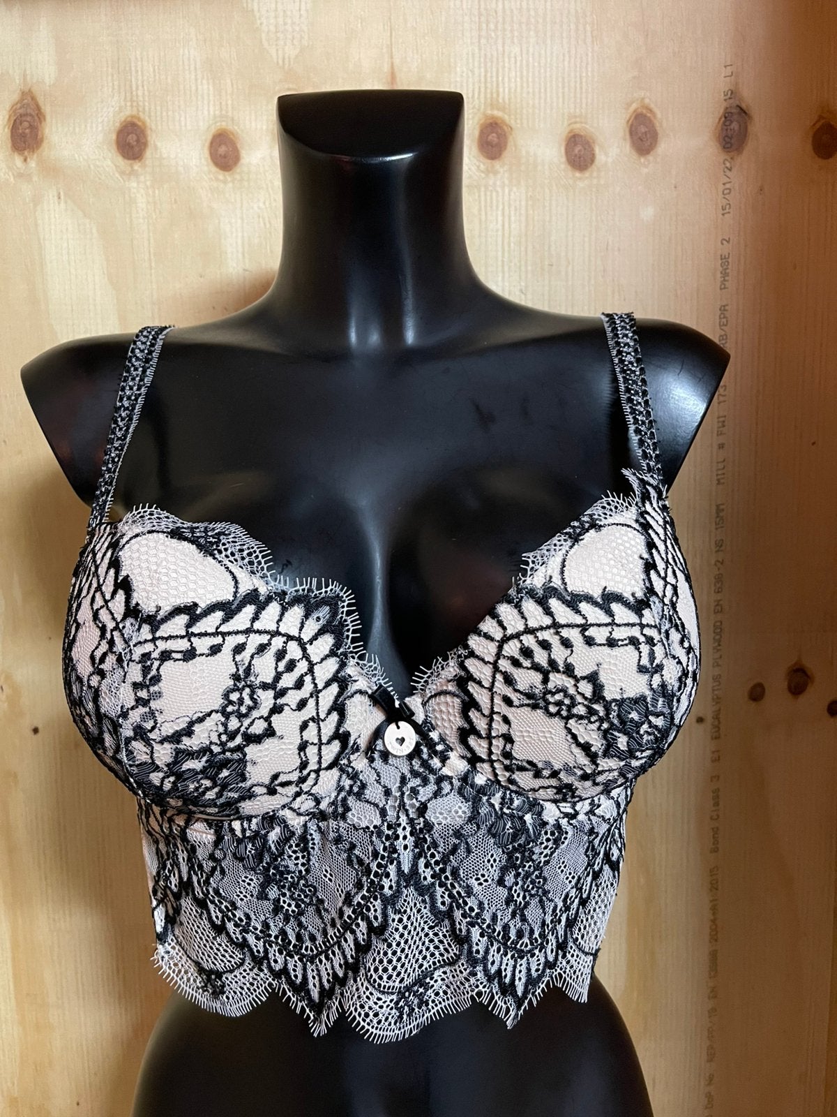 Twinset push up longline bh maat 85b Model brassiere barokke, Verzenden, Beige, BH
