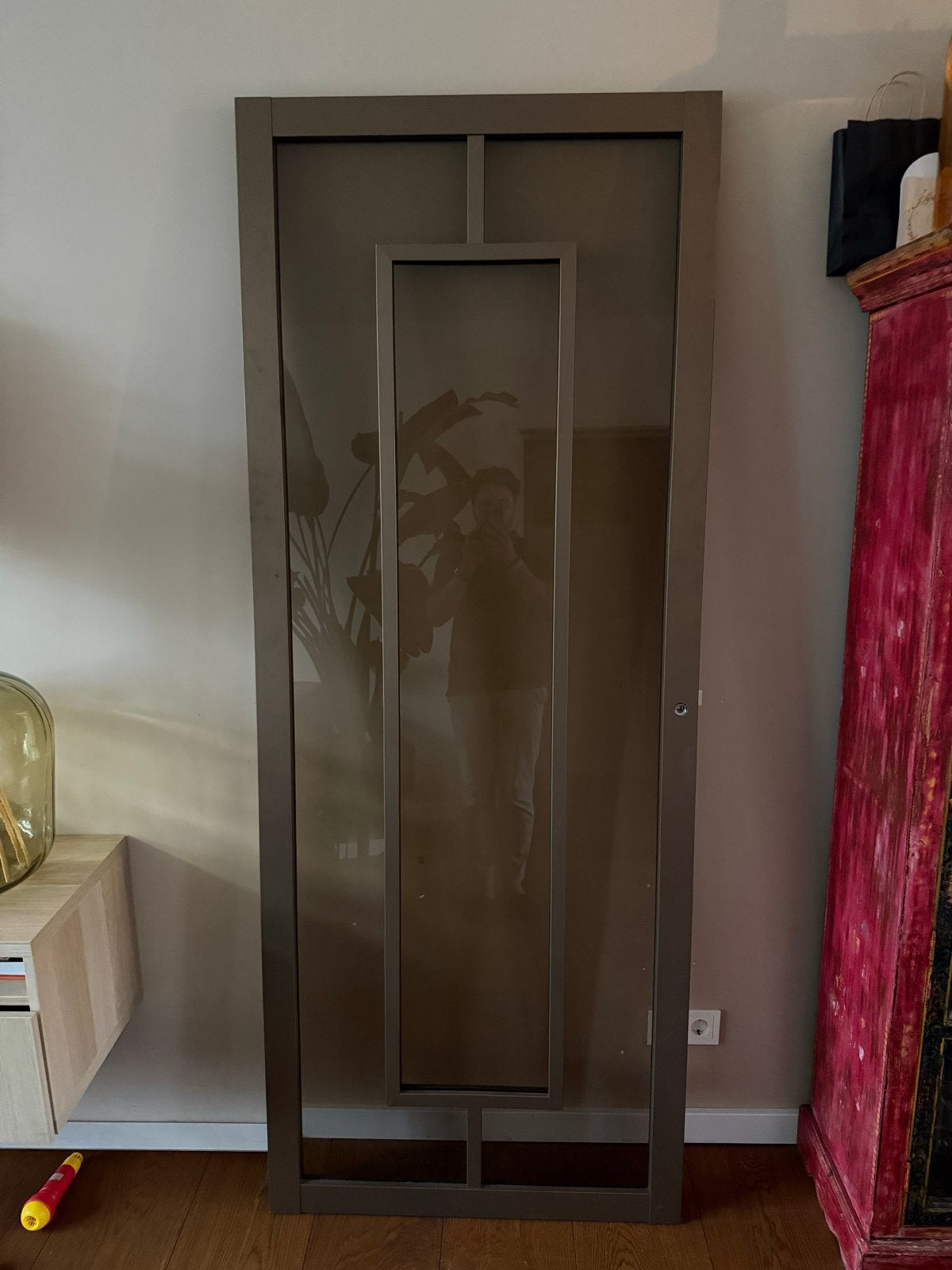 SVEDEX Moderne binnendeur met glas en houten frame, Ophalen, 80 tot 100 cm, Binnendeur, Nieuw