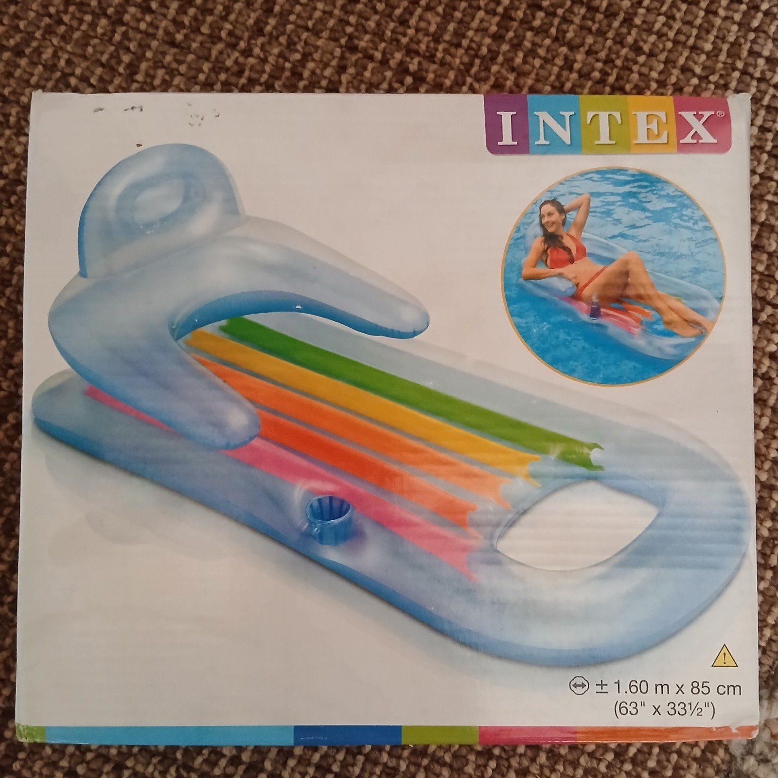 Intex opblaasbare zwembadstoel/loungebed, Tuin en Terras, Zwembaden, Ophalen, Minder dan 80 cm, Opblaaszwembad, Nieuw