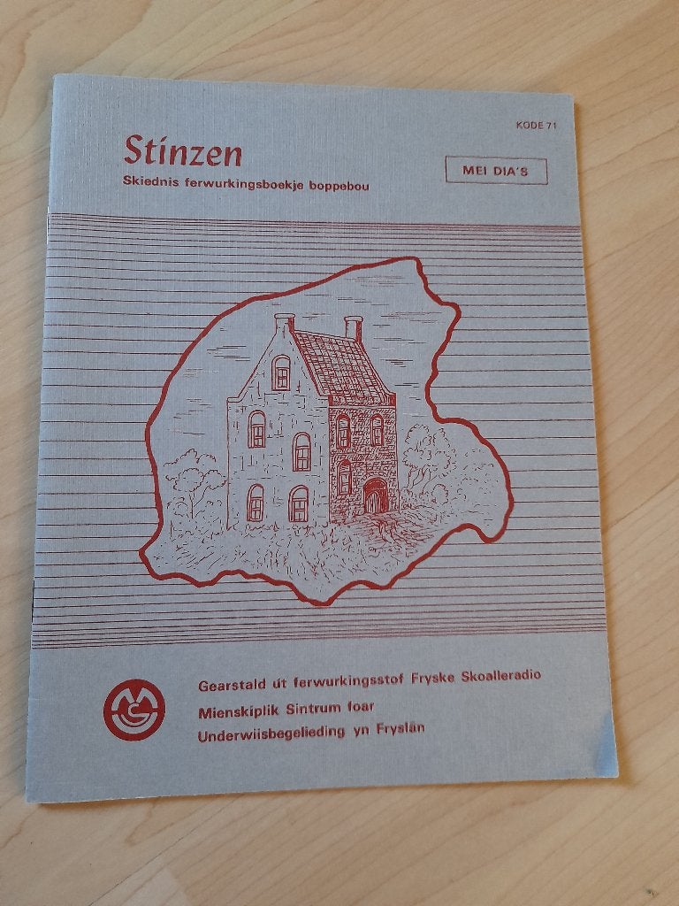 STINZEN Skiednis ferwurkingsboekje boppebou friestalig, Ophalen of Verzenden, Gelezen