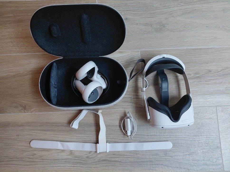 Meta Quest 2 VR,  Oculus, 128gb in box met hoofdband, Spelcomputers en Games, Ophalen of Verzenden, Zo goed als nieuw, Overige platformen