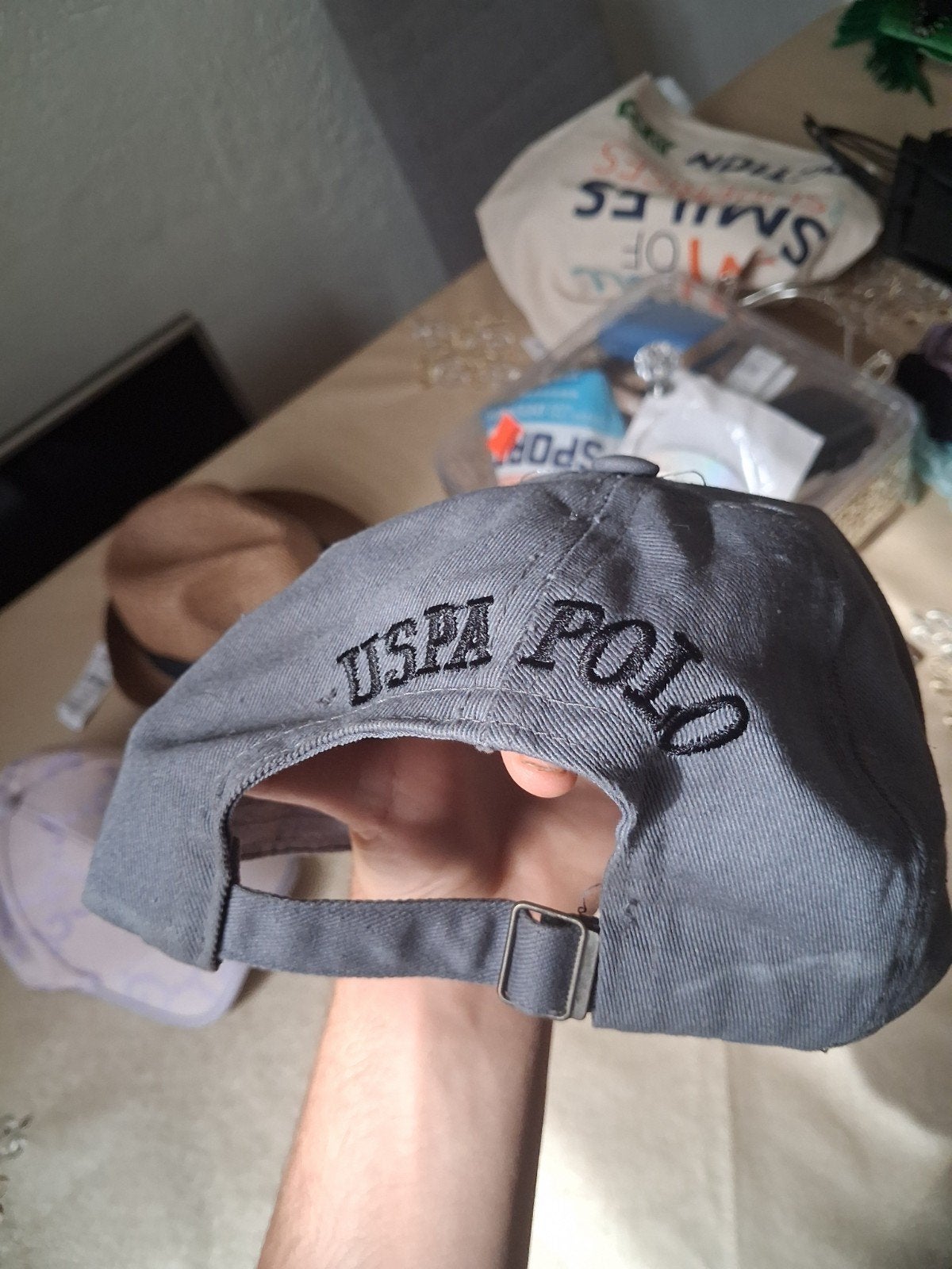 USPA Polo Ralph Lauren Pet - Grijs, One Size Fits All, USPA Polo Ralph Lauren, One size fits all, Ophalen of Verzenden, Pet