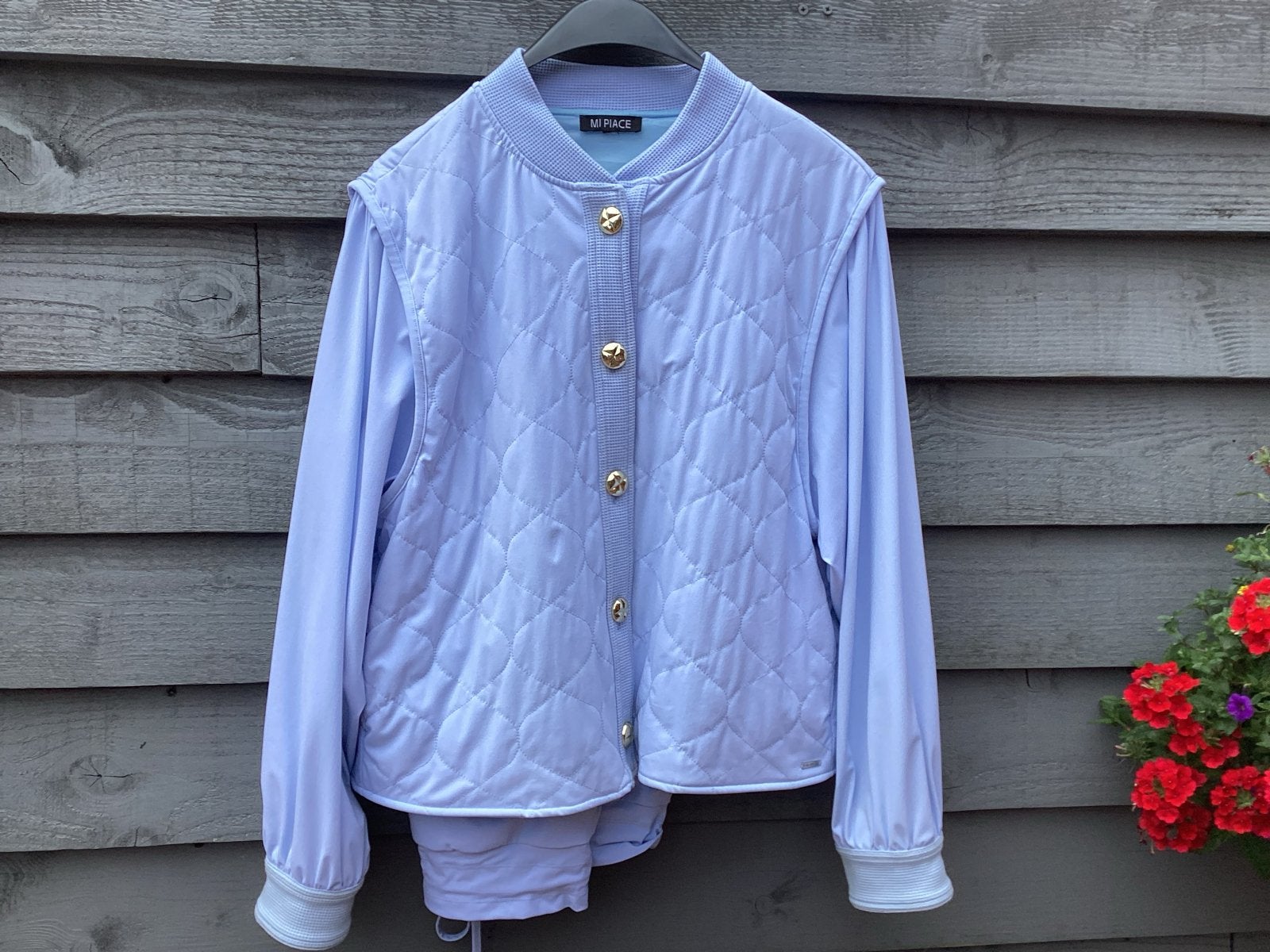 Mi Piace damesjasje lichtblauw zo goed als nieuw, Ophalen of Verzenden, Zo goed als nieuw, Blauw