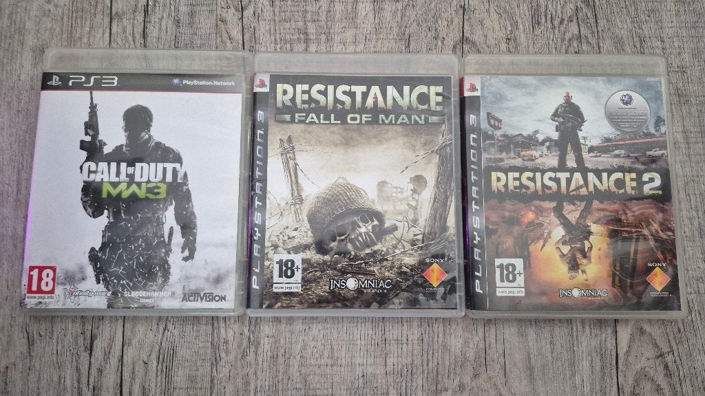 PS3 Games, Resistance 1 + 2 en Moder Warfare 3, Vanaf 18 jaar, Shooter, 1 speler, Ophalen of Verzenden