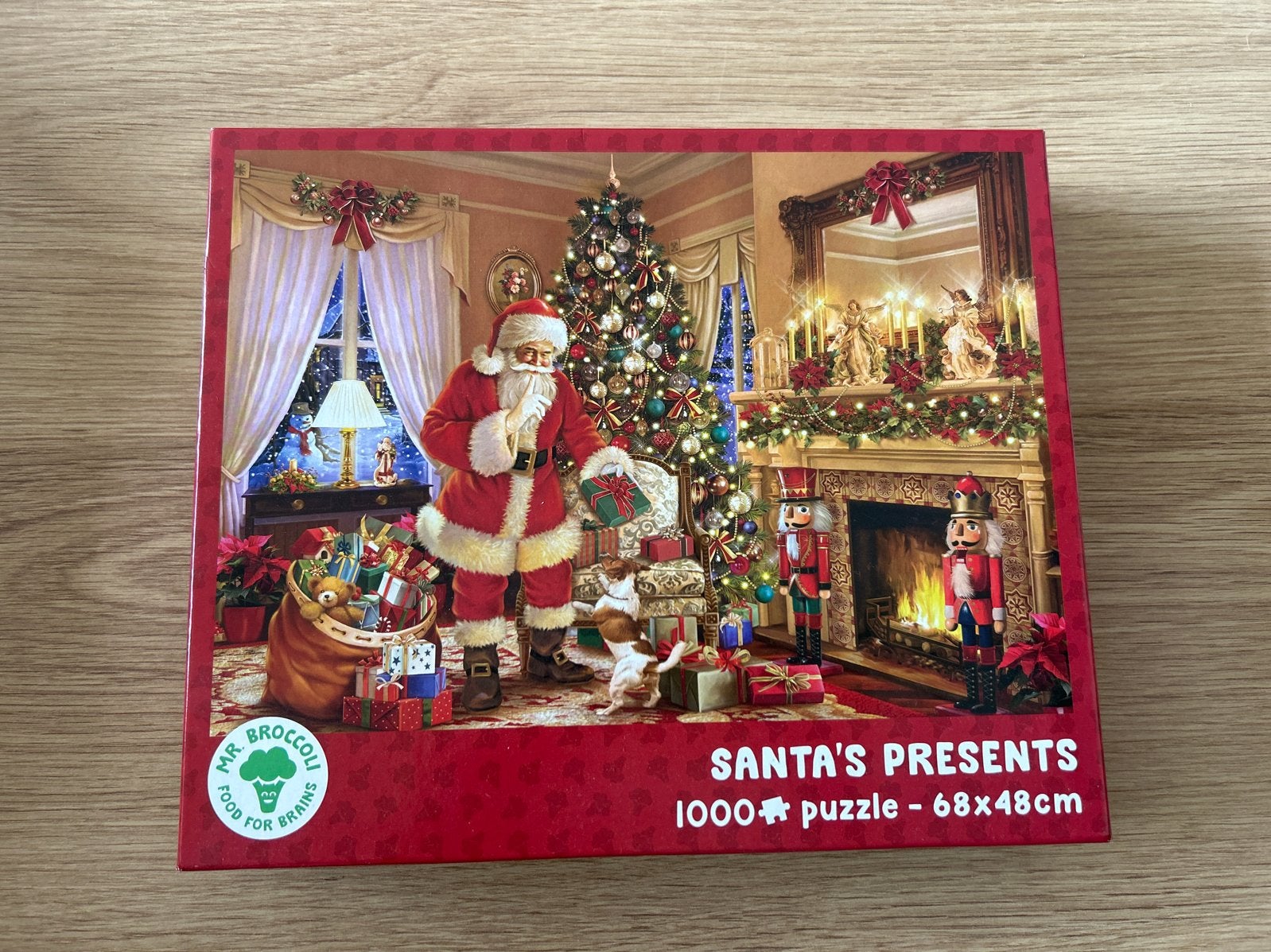 Kerstpuzzel 'Santa's Presents' 1000 stukjes, Ophalen of Verzenden, 500 t/m 1500 stukjes, Zo goed als nieuw, Legpuzzel