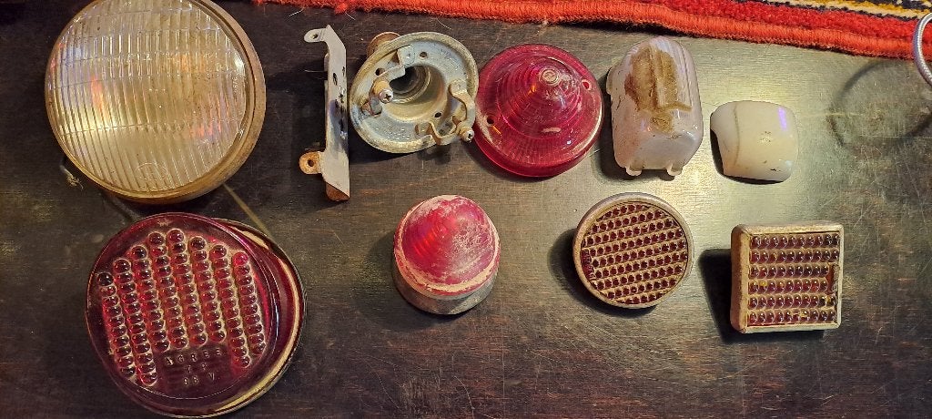 Lot oude lampen/reflectoren voor oldtimers, Fietsen en Brommers, Overige merken, EU, Gebruikt, EU