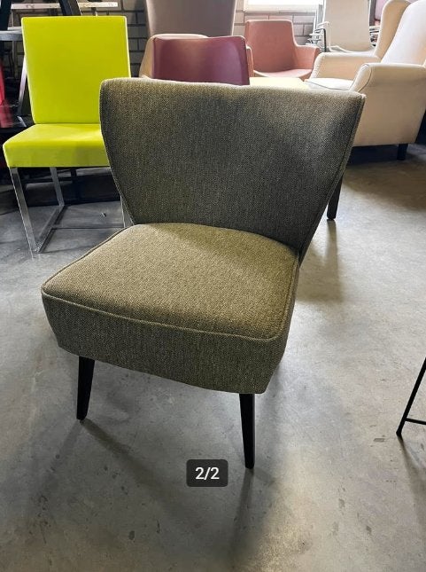 Luxe hippe groene lounge sofa fauteuils nieuw, Ophalen, Hout, Gebruikt, 75 tot 100 cm