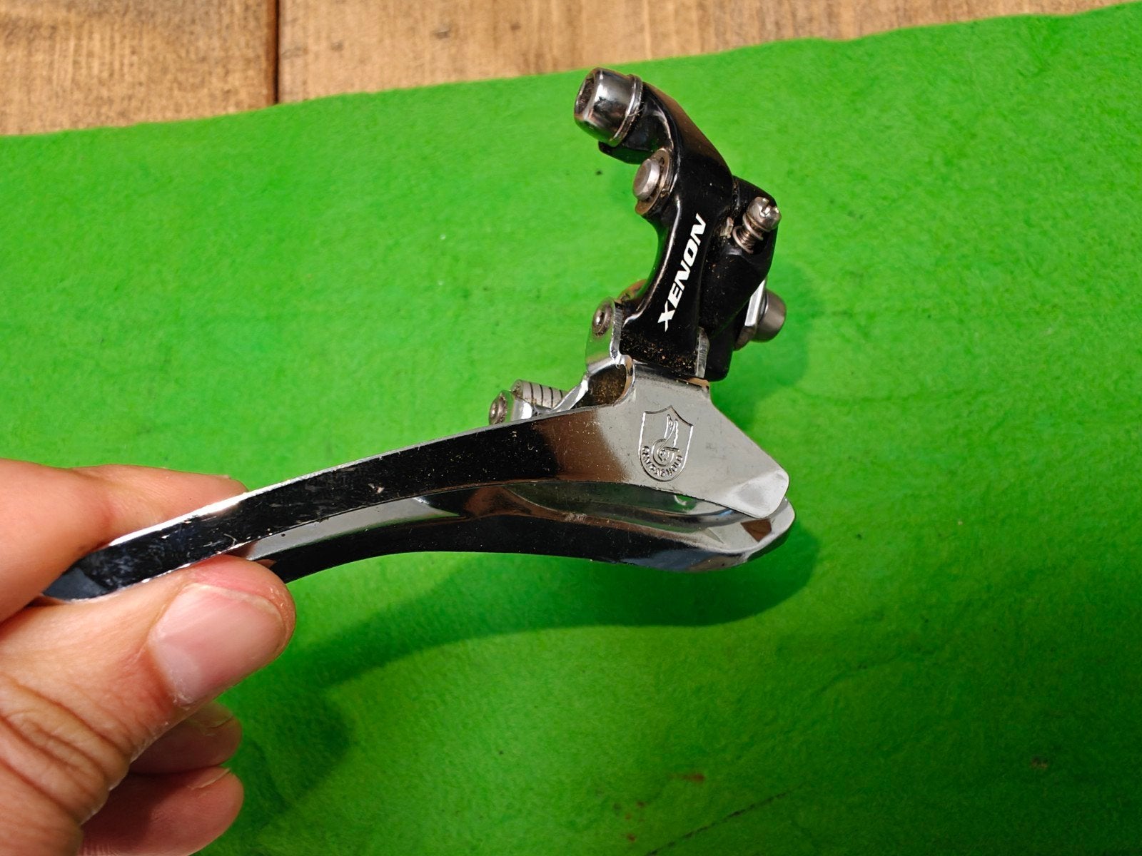 Campagnolo xenon voorderailleur zeer goede staat, Fietsen en Brommers, Fietsonderdelen, Ophalen of Verzenden