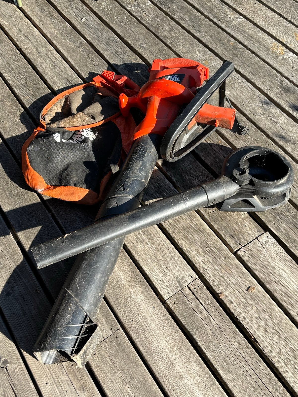 Black & Decker Bladblazer en Bladzuiger GW3000, Gebruikt, Handgedragen, Ophalen of Verzenden, Met opvangzak