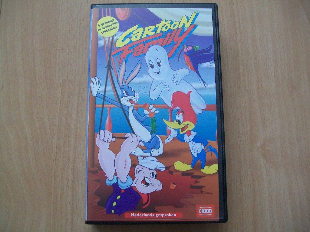 Videoband Cartoon Family 5 grappige en spannende tekenfilms, Cd's en Dvd's, Alle leeftijden, Ophalen of Verzenden, Zo goed als nieuw
