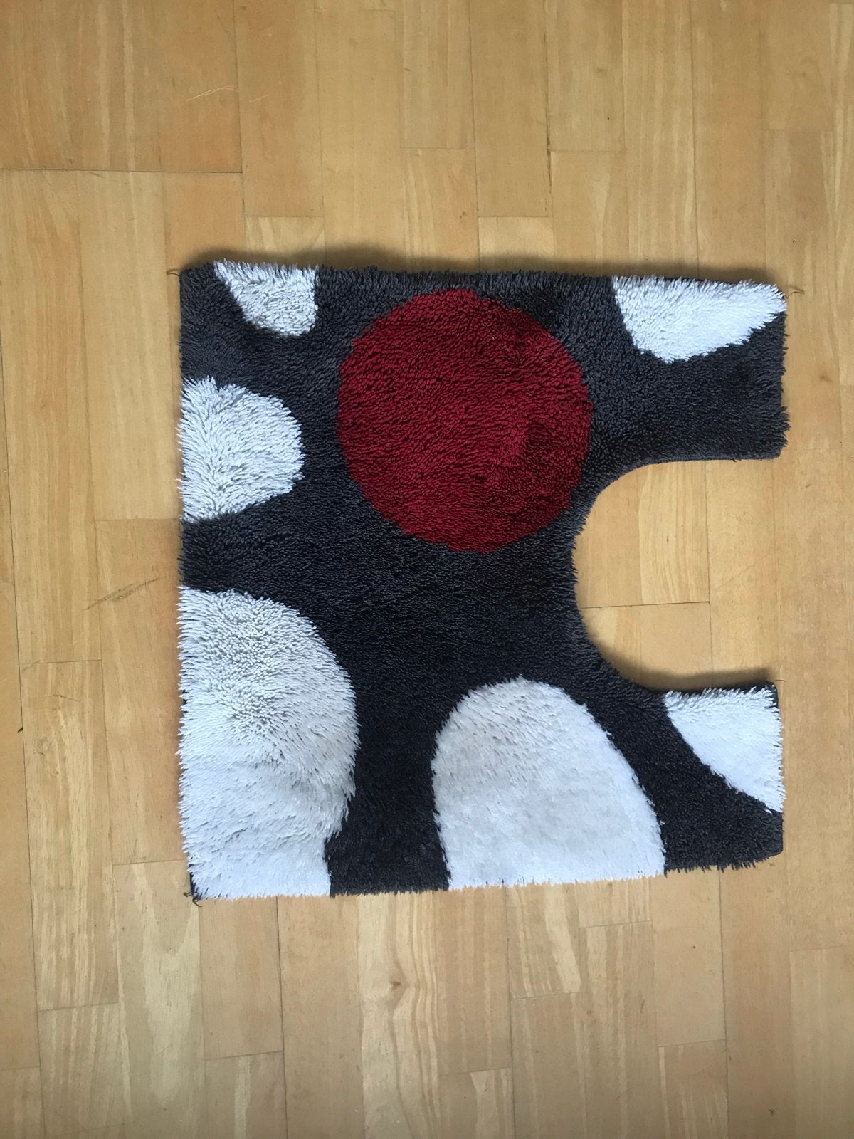 Wc mat  met stippenpatroon, Ophalen, Gebruikt, Toilet
