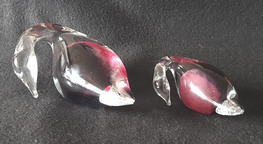 set van 2 ganzen of zwanen Pfeiffer kristal, Ophalen of Verzenden