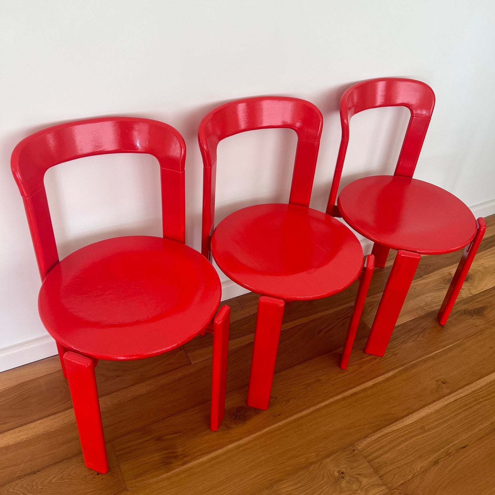 3x Bruno Rey Kusch Co Hay stoel, Ophalen, Gebruikt, Drie, Rood