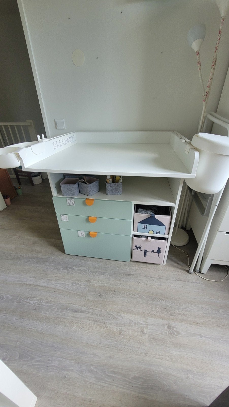 IKEA SMÅSTAD Commode/Bureau met 3 lades en mandjes, Ophalen, Gebruikt, 50 tot 70 cm, 105 cm of meer