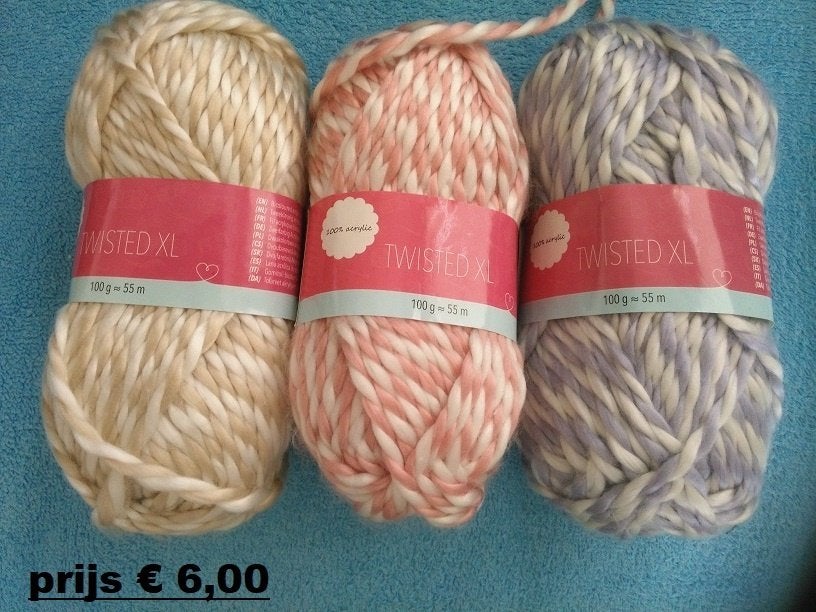 breigaren, 3 volle bollen, Ophalen, Nieuw, Breien of Haken, Wol of Garen