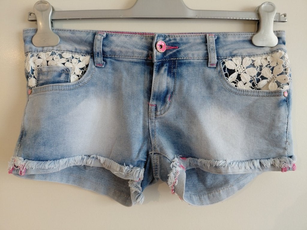 Jeans short mt L (40), Maat 38/40 (M), Kort, Blauw, Ophalen of Verzenden