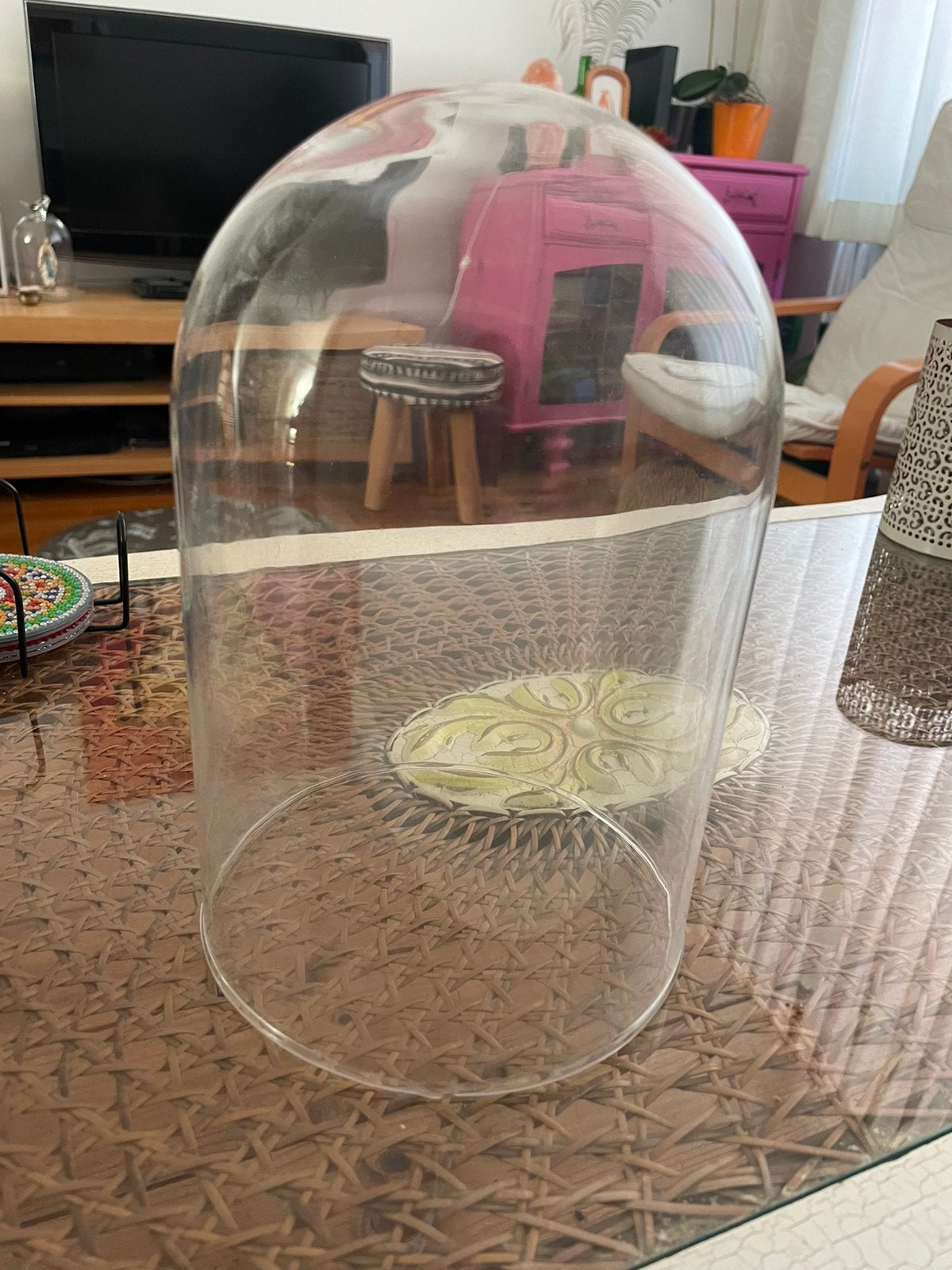 Grote stolp, Huis en Inrichting, Woonaccessoires | Stolpen, Glas, Ophalen, Zo goed als nieuw, 15 cm