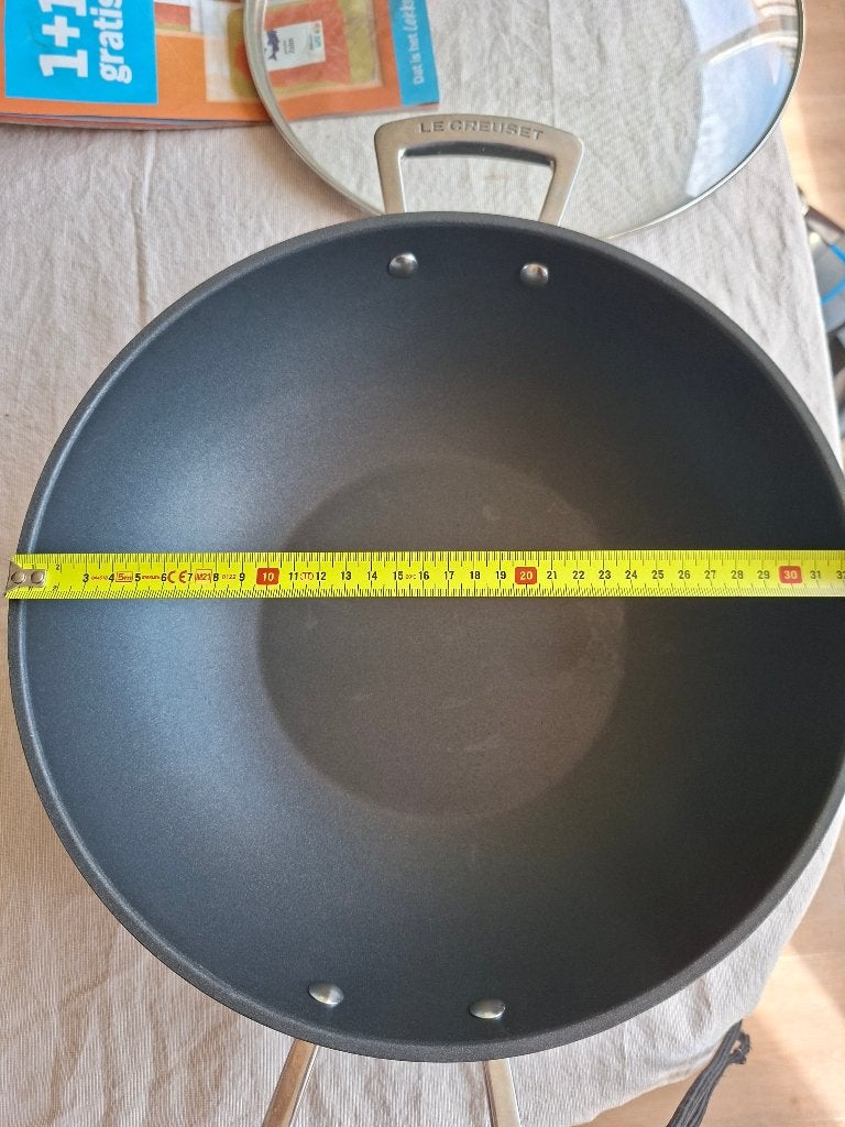 Le Creuset wokpan, Ophalen, Gietijzer, Nieuw, Le Creuset