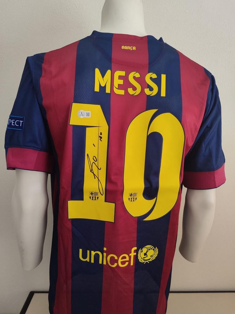 Lionel Messi gesigneerd Fc Barcelona shirt met Beckett coa, Ophalen of Verzenden, Nieuw, Buitenlandse clubs, Shirt