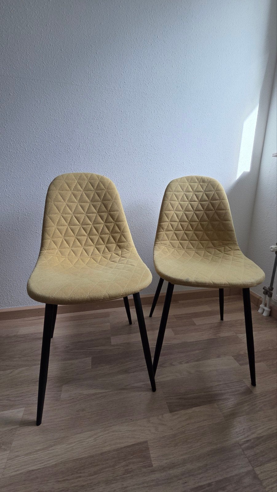 Gele eetkamerstoelen, Huis en Inrichting, Ophalen, Gebruikt, Twee, Overige kleuren