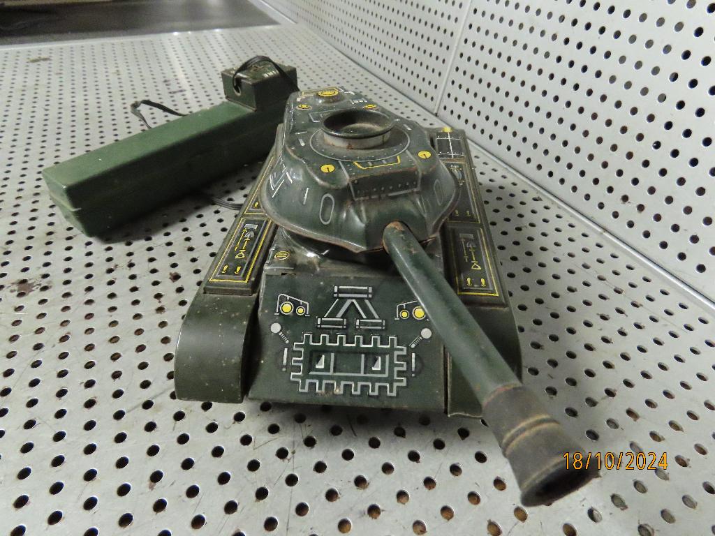 Vintage Toy - Blikken Speelgoed Tank M40 Japan jaren '60, Ophalen of Verzenden, Overige typen