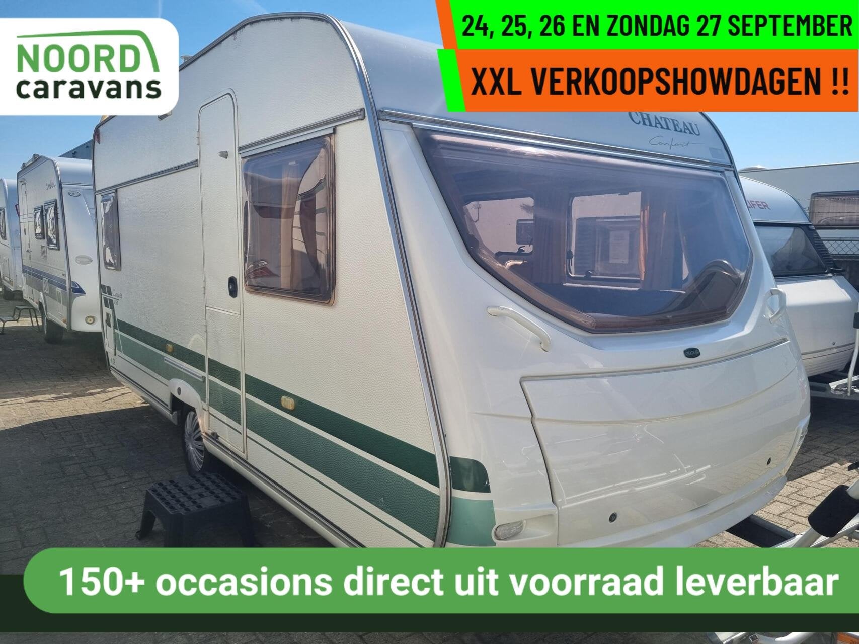 Chateau - XXL VERKOOPSHOW 24,25,26 & 27 SEPT. 10-17 UUR, Caravans en Kamperen, Chateau, Bedrijf, 750 - 1000 kg, 6 tot 7 meter