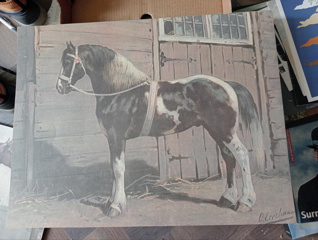 Otto Eerelman prent Paard, Ophalen of Verzenden, Voor 1940, Gebruikt, Overige onderwerpen