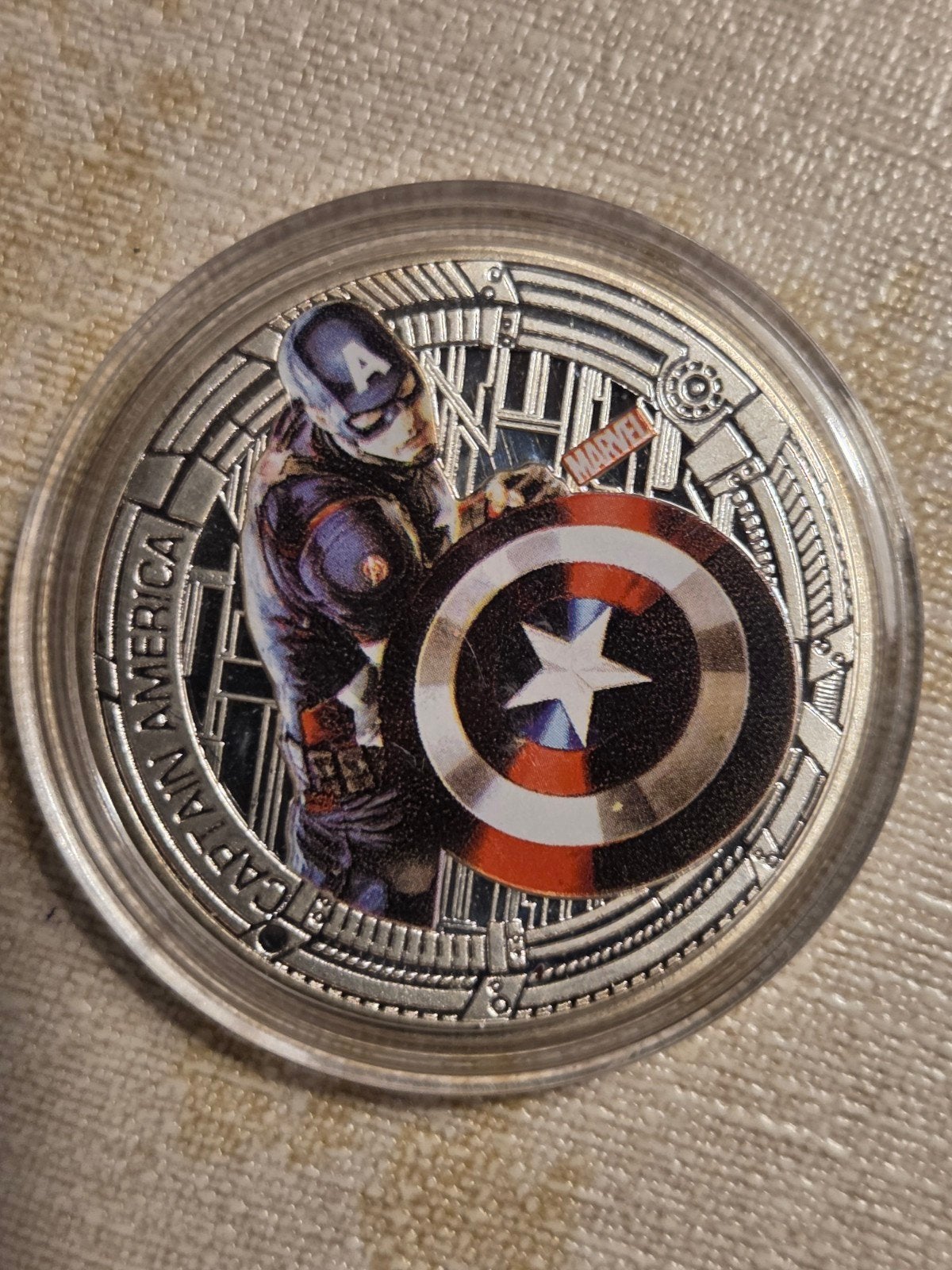 Captain America Marvel Collector Coin ., Ophalen of Verzenden, Overige materialen